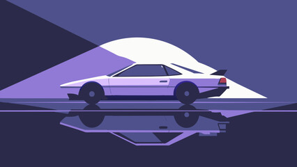 Drift design of cars reflecting old Japanese red car culture