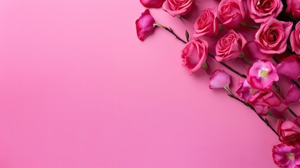 bouquet hot pink background