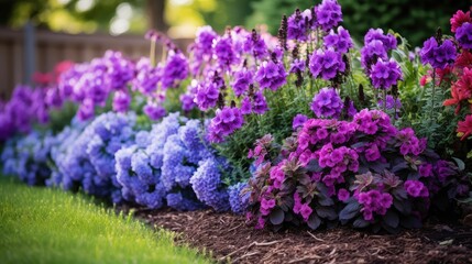 lilac purple flower border