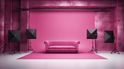 rich studio background pink