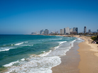 Tel Aviv beach on a sunny day