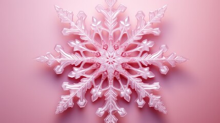 intricate pink snowflakes