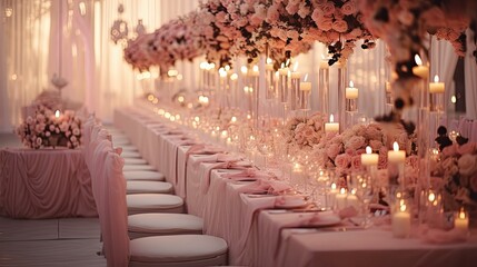 centerpieces pink wedding