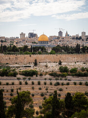 View on the Dome of the rock from the mount of Olives