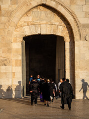 Jaffa gate in Jerusalem on Shabat evening