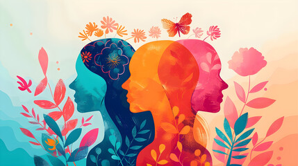 A web banner for Mental Health Awareness Month promoting medical health care and World Mental Health Day on October 10.