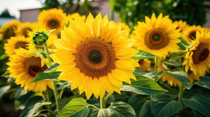 Fototapeta premium green beautiful flower farm In the second photo