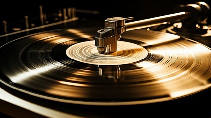 spinning silver record
