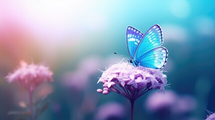 Obraz premium iridescent blue rainbow