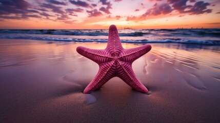 Fototapeta na wymiar starfish pink stars
