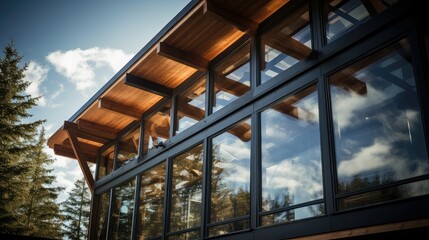 Fototapeta premium reclaimed exterior timber frame