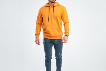Modern Millennial in Casual Hoodie for Fashion Advertisement