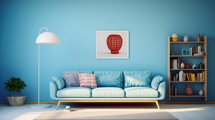 pastel light blue wall