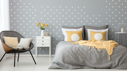 irregular grey polka dots