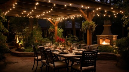 Obraz premium twinkling holiday lights outdoor