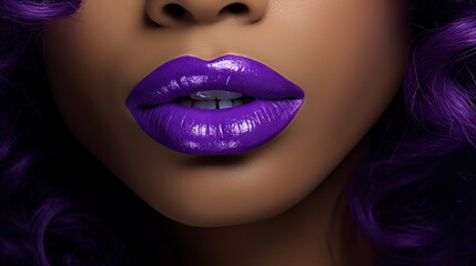 striking purple lips