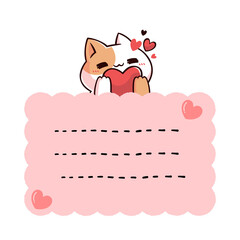 Textbox cat kawaii cute cartoon