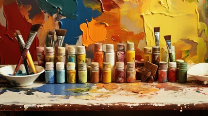 colors oil paints tubes