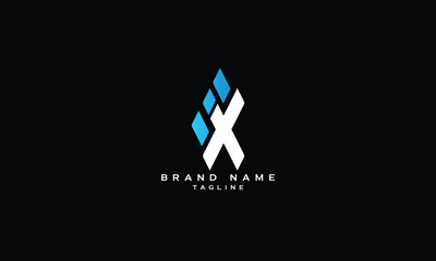 Obraz premium EX, XE, Abstract initial monogram letter alphabet logo design