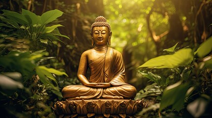 serenity buddha golden