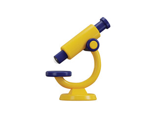 microscope icon 3d rendering vector illustration
