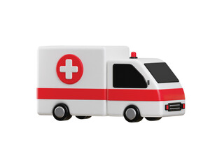 Medical ambulance vehicle icon 3d rendering vector illustration © sajjat