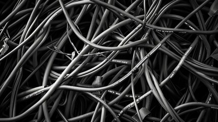 black and white cables