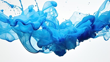 swirling paint splash blue