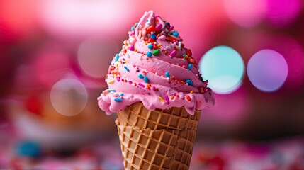 scoop pink ice cream