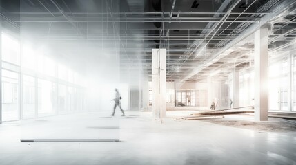 aesthetic blurred construction interior