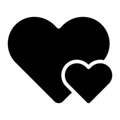 double heart glyph icon
