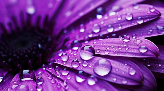 mcro purple water drops A macro shot