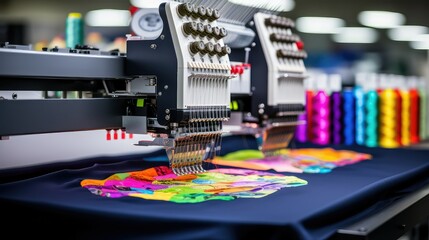Naklejka premium fabric embroidery equipment