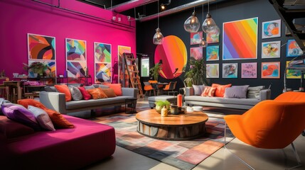 vibrant interior design color studio