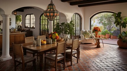 tiled spanish style home interior