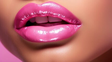 Fototapeta premium lips pink lipstick swatches