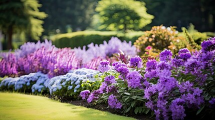 Obraz premium amethyst purple flower border