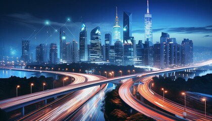 Obraz premium City Scape, Skyscraper City life