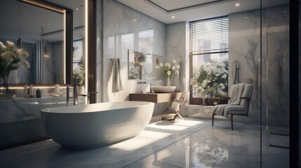 luxurious blurred 3d interior design