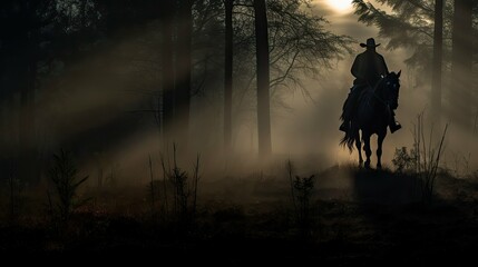 forest dark cowboy