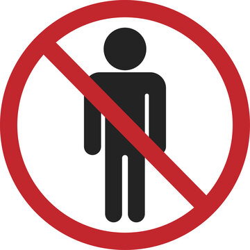 Isolated sign of do not enter sign, no trespassing, authorized personnel only, prohibit people from passing sign