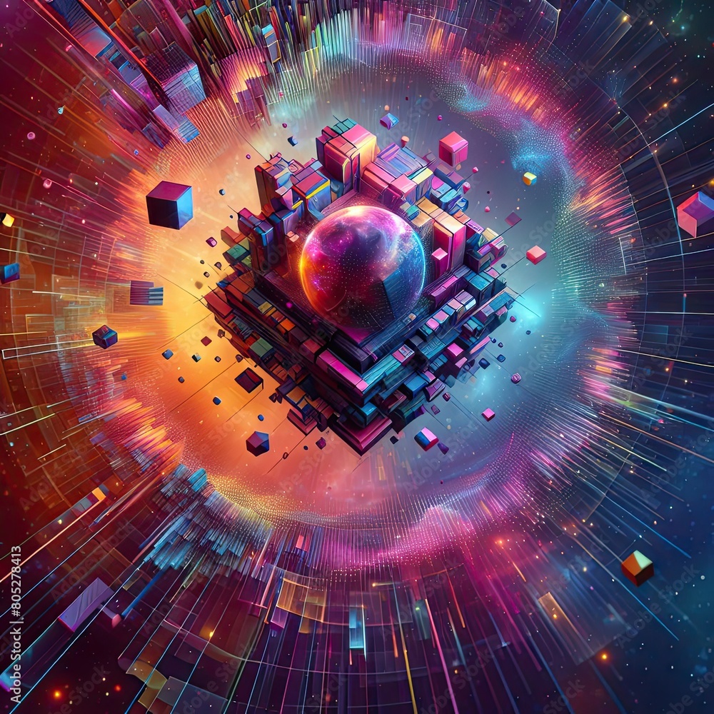 Poster background for abstract 3d design