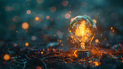 Lightbulb Innovation: A Creative Business Growth and Financial Innovation Concept