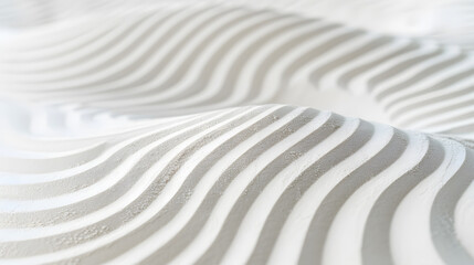Obraz premium minimalist lines white sand close-up