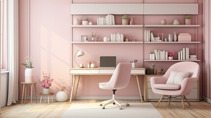 walls pink interior design
