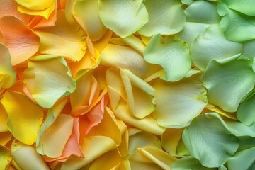 Abstract background with rose petals. Wavy macro botanical aesthetic backdrop