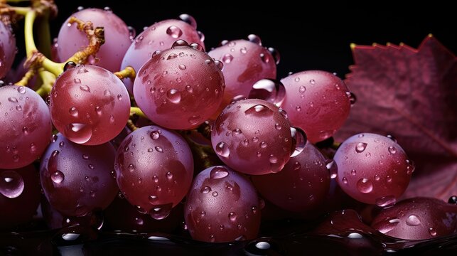 sweet dessert grape background In the second photo