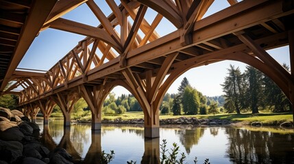 Fototapeta premium architecture framework timber frame