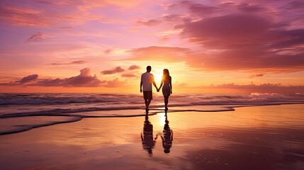 Fototapeta premium sunorange sunny sky beach