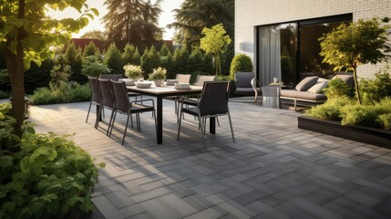 Fototapeta premium geometric brickwork grey